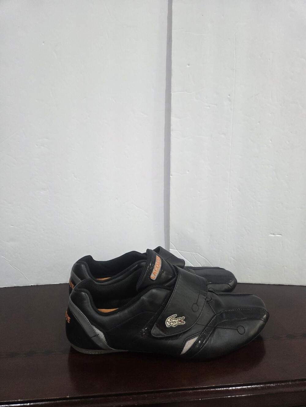 Lacoste Men's Black Velcro Athletic Shoes Sz.10